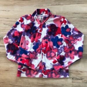 Juicy Couture Floral Zip-Up Jacket Sweater